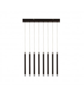 Wands 8 Light LED Bar Pendant Black 2700K-2