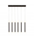 Wands 6 Light LED Bar Pendant Black 2700K-1