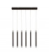 Wands 6 Light LED Bar Pendant Black 2700K-2