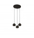 Eindhoven 3 Light Matt Black Mu Lighti Drop Pendant