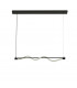 Serpent 1 Light LED Convertible To Semi Flush Pendant Black Acrylic 2700K-2
