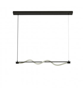 Serpent 1 Light LED Convertible To Semi Flush Pendant Black Acrylic 2700K-2