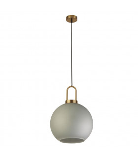 Snowdrop 1 Light Pendant Brass Acid Glass-2