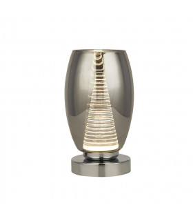 Cyclone 1 Light Table Lamp Smoked Glass 3000K