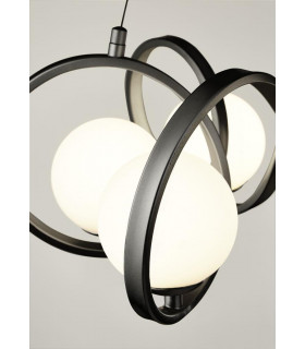 Twister 6 Light Pendant Matt Black Matt Opal Glass-2