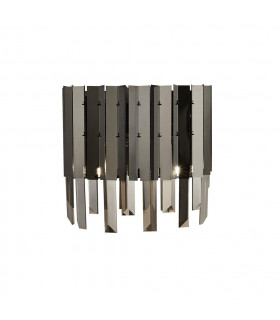Rotunda 2 Light Wall Light Black Smoke Crystal-1