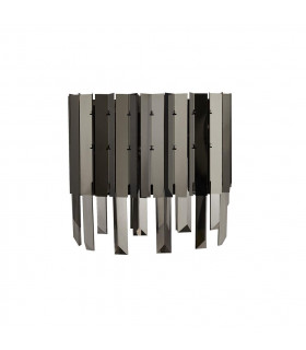 Rotunda 2 Light Wall Light Black Smoke Crystal-2