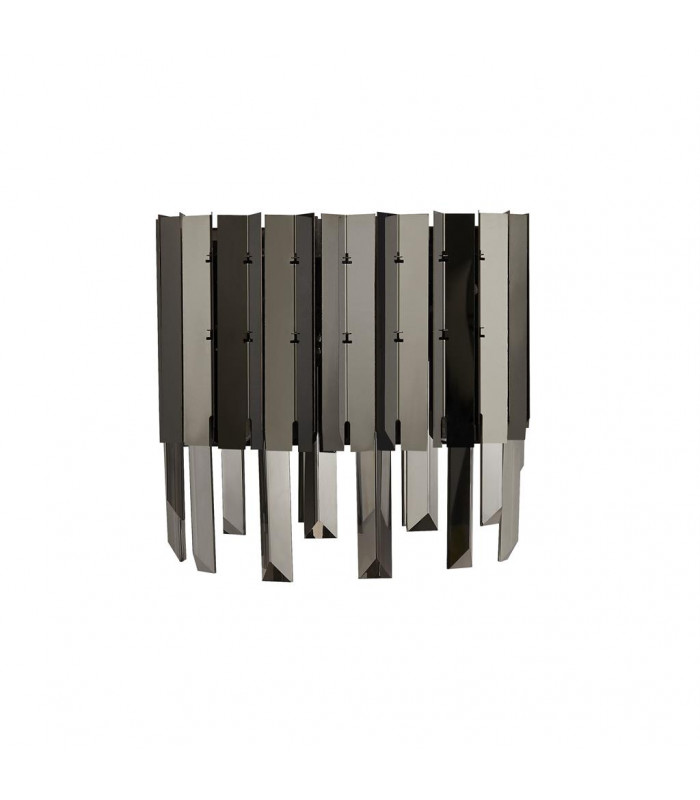 Rotunda 2 Light Wall Light Black Smoke Crystal-2