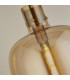 Barrel 1 Light Pendant Brass Amber Glass-3