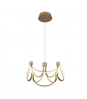 Signature 8 Arm LED Convertible To Semi Flush Pendant Gold Painted 2700K-1