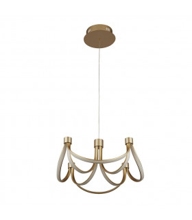 Signature 8 Arm LED Convertible To Semi Flush Pendant Gold Painted 2700K-2