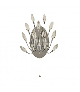 Peacock 2 Light Wall Light Crystal-2