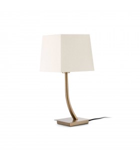 Square Table Lamp Beige Shade - 2