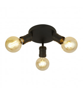 Dance 3 Light Round Ceiling Light Sand Black-1