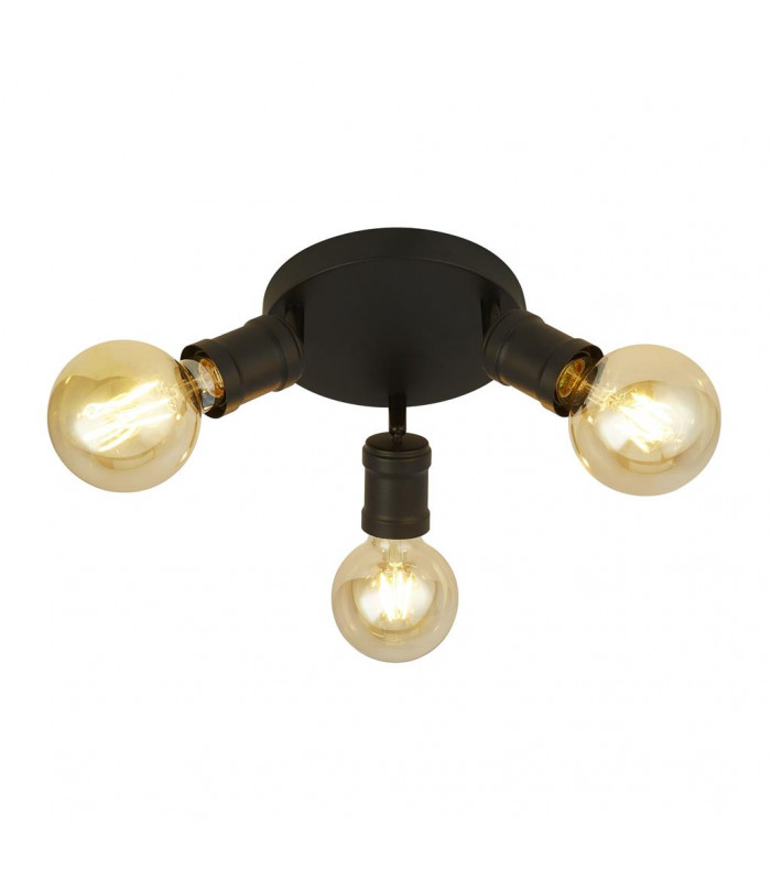 Dance 3 Light Round Ceiling Light Sand Black-1
