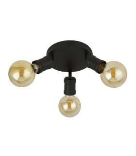 Dance 3 Light Round Ceiling Light Sand Black-2
