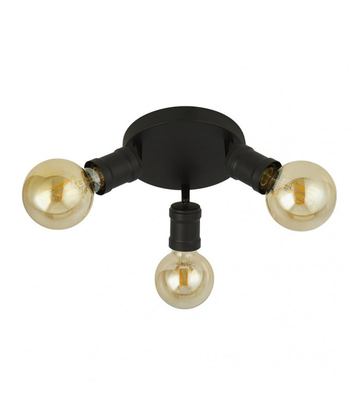 Dance 3 Light Round Ceiling Light Sand Black-2