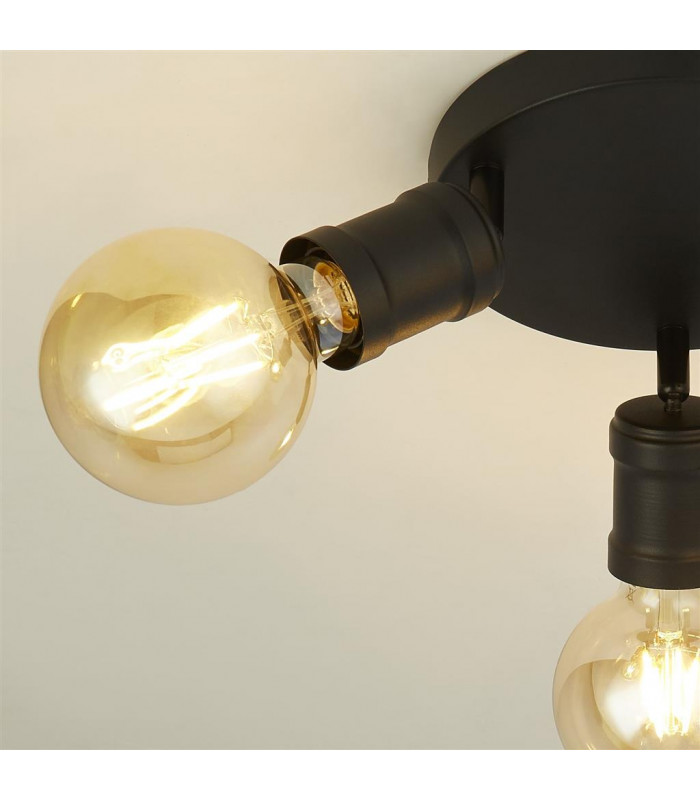 Dance 3 Light Round Ceiling Light Sand Black-3