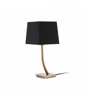 Square Table Lamp Black Shade - 2