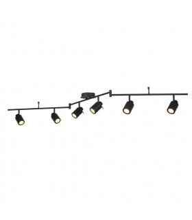 Samson 6 Light IP44 Bathroom Spot SplitBar Matt Black IP44-1