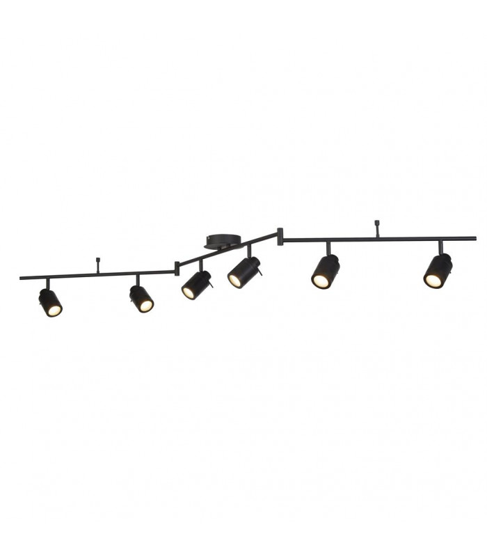 Samson 6 Light IP44 Bathroom Spot SplitBar Matt Black IP44-1