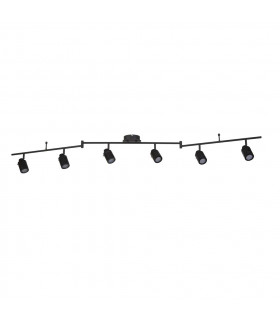 Samson 6 Light IP44 Bathroom Spot SplitBar Matt Black IP44-2