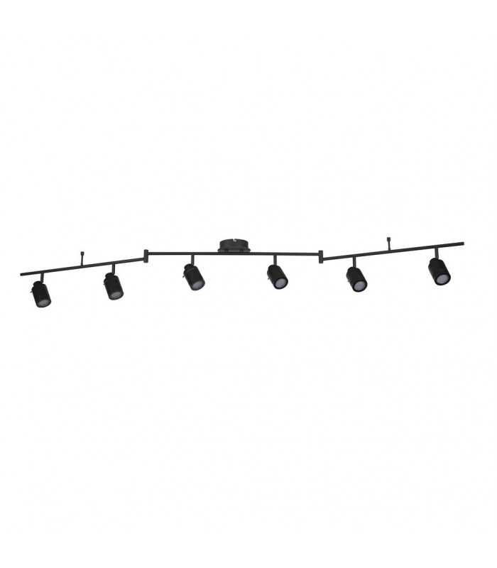 Samson 6 Light IP44 Bathroom Spot SplitBar Matt Black IP44-2