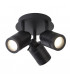 Samson 3 Light IP44 Bathroom Spot Plate Matt Black IP44-1