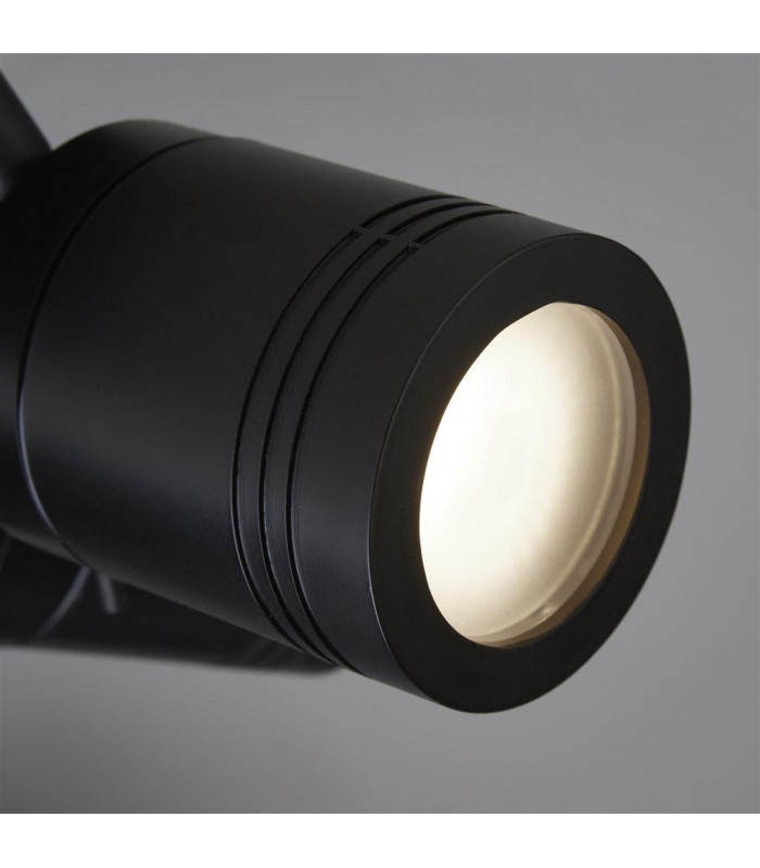 Samson 3 Light IP44 Bathroom Spot Plate Matt Black IP44-3