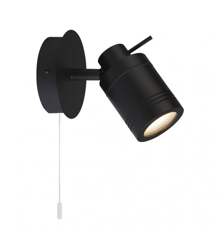 Samson 1 Light IP44 Bathroom Spot Wall Bracket Matt Black IP44-1