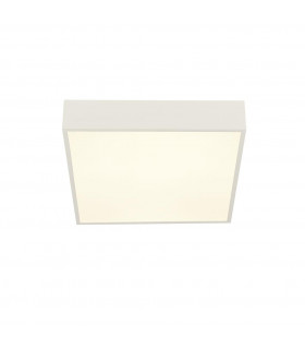 Zeus 1 Light Square Bathroom Ceiling Light White IP44 3000K-1