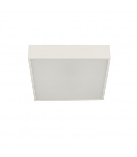 Zeus 1 Light Square Bathroom Ceiling Light White IP44 3000K-2