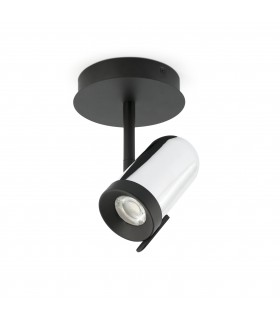 1 Light Spotlight Chrome, Black, GU10 - 1