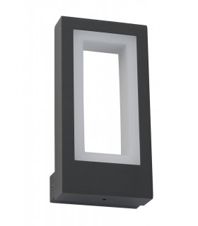 Berlin Outdoor LED Wall/Porch Light Dark Grey Frosted Diffuser IP44 4000K-2