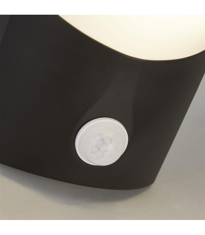 Copenhagen Outdoor 1 Light LED Wall Light Pir Sensor Die Cast Opal Shade IP54 3000K-3