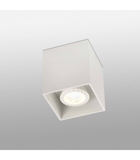 1 Light Square Surface Mounted Downlight White, GU10 - 1
