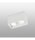 2 Light Square Surface Mounted Downlight White, GU10 - 1