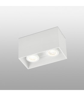 2 Light Square Surface Mounted Downlight White, GU10 - 1