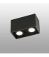 2 Light Square Surface Mounted Downlight Black, GU10 - 1
