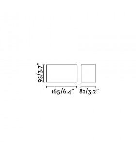 2 Light Square Surface Mounted Downlight Black, GU10 - 2