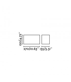 2 Light Square Surface Mounted Downlight White - 2
