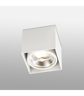 1 Light Square Surface Mounted Downlight White - 1