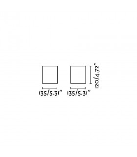 1 Light Square Surface Mounted Downlight White - 2