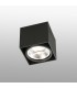1 Light Square Surface Mounted Downlight Black - 1
