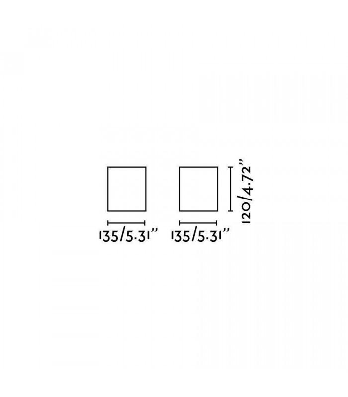 1 Light Square Surface Mounted Downlight Black - 2