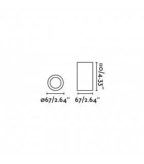 1 Light Round Surface Mounted Downlight Plaster, White, GU10 - 2