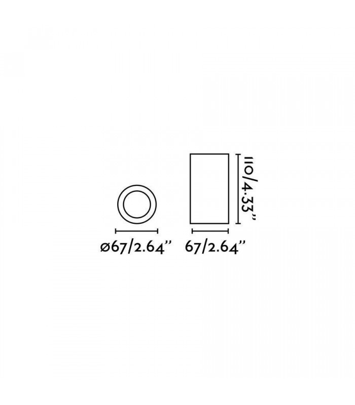 1 Light Round Surface Mounted Downlight Plaster, White, GU10 - 2