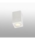 1 Light Square Surface Mounted Downlight Plaster, White, GU10 - 1