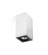 1 Light Square Tall Surface Mounted Downlight Aluminium, GU10 - 1