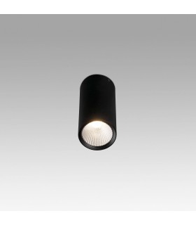 LED 1 Light Round Surface Mounted Downlight Black - 1